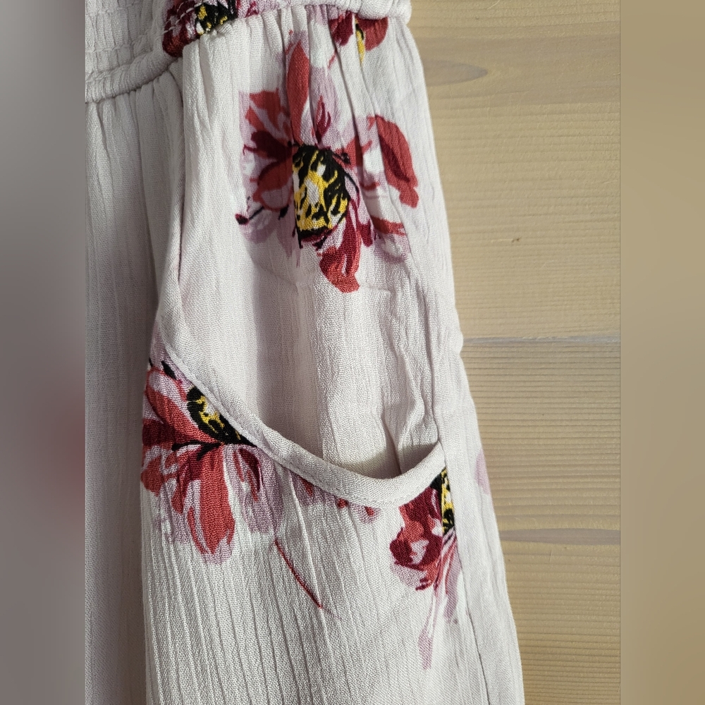 NWT Band of Gypsies Bandeau Pale Pink/Lavender Floral Romper size XS - Picture 6 of 10